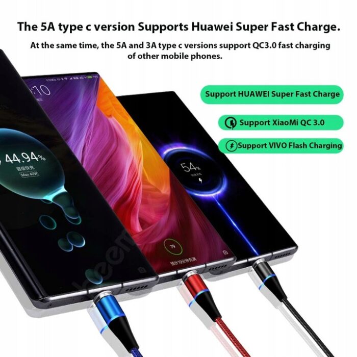 Kabel magnetyczny X-Cable 5A Super Ładowanie czary kolor - obrazek 2