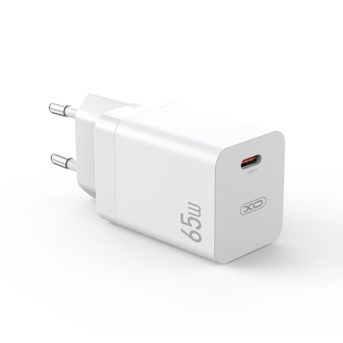 XO ładowarka sieciowa CE10 PD 65W 1x USB-C biała + kabel USB-C - Lightning - obrazek 3