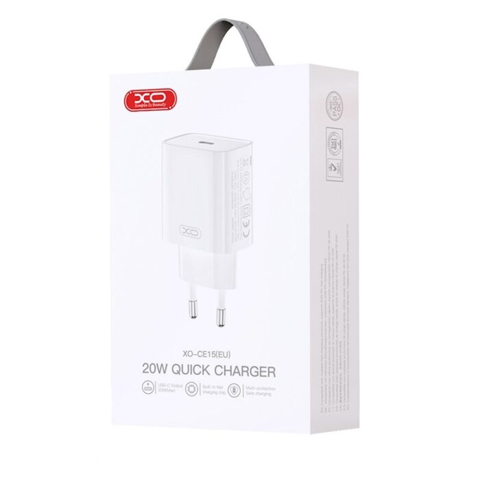 XO ładowarka sieciowa CE15 PD 20W 1x USB-C biała - obrazek 2