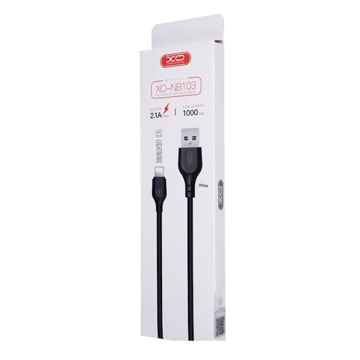 XO kabel NB103 USB - Lightning 1,0 m 2,1A biały - obrazek 2