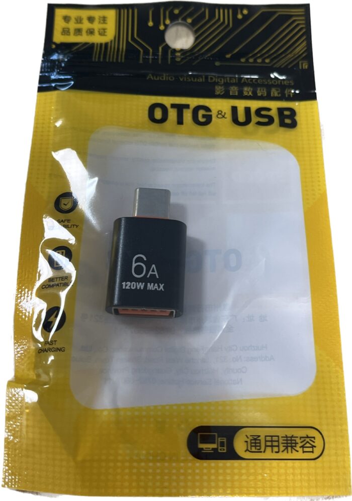 OTG USB 3.0 USB_A do USB_C czarny 6A metalowa powłoka - obrazek 8