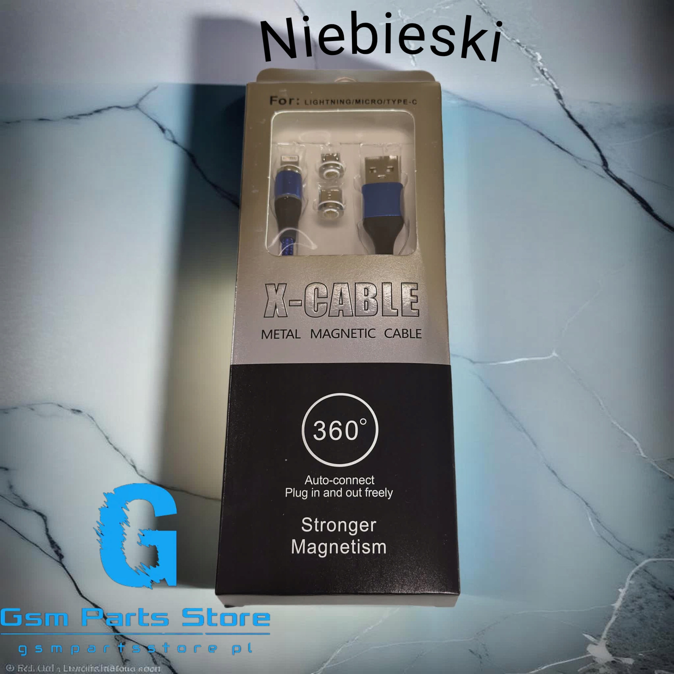 Kabel Magnetyczny X-Cable 5A Super Charge 7-pinowy Blue Color