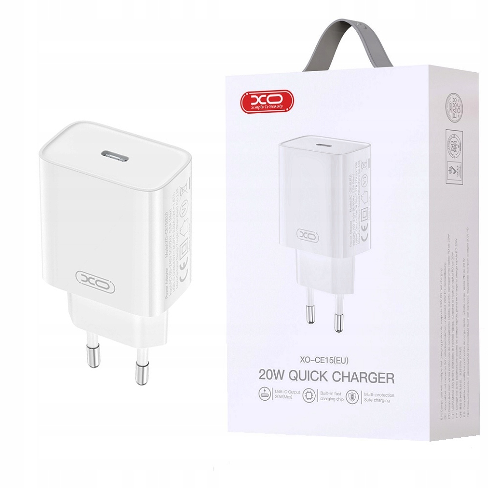 Ładowarka sieciowa XO CE15 USB-C Power Delivery 20W
