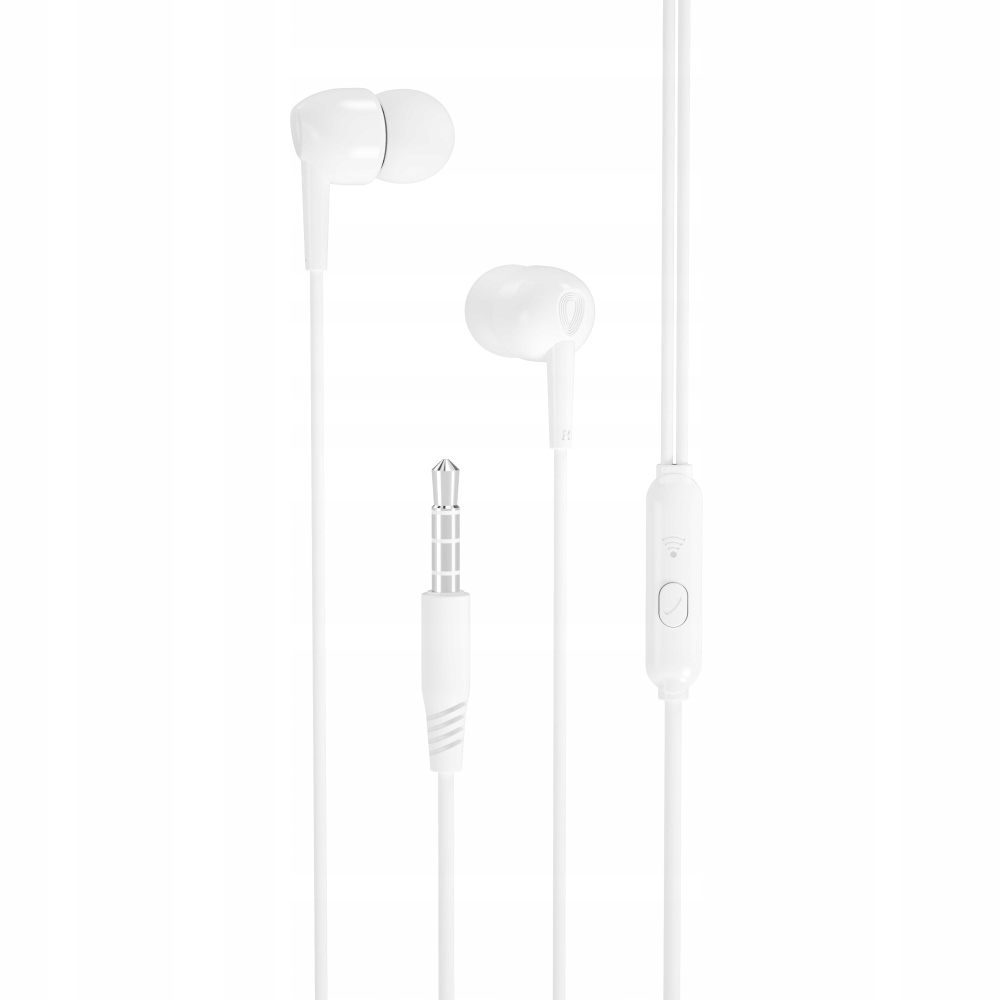 XO Słuchawki przewodowe EP37 jack 3,5mm dokanałowe białe - obrazek 4