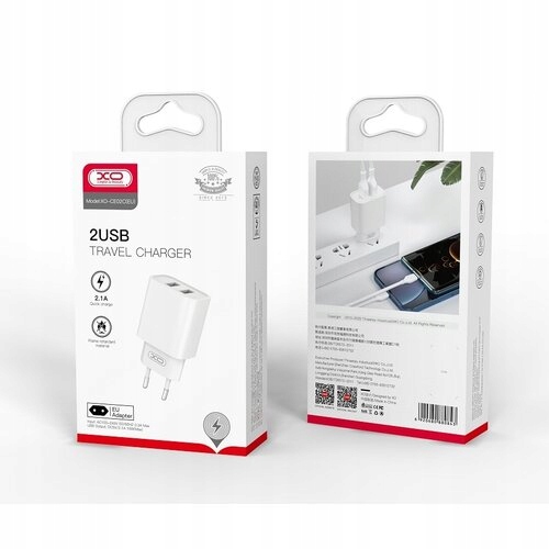 XO Ładowarka Sieciowa CE02C 2x USB 2.1A biała - obrazek 4
