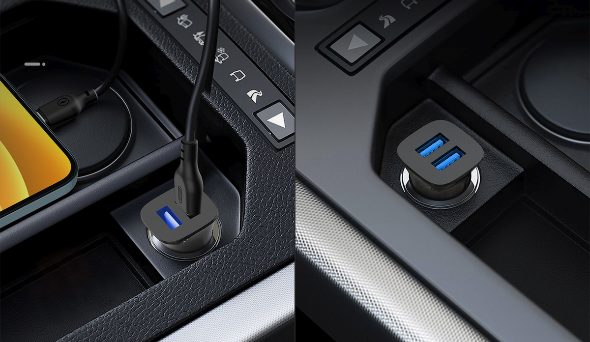 XO ładowarka samochodowa CC31 2x USB 2,4A czarna - obrazek 5