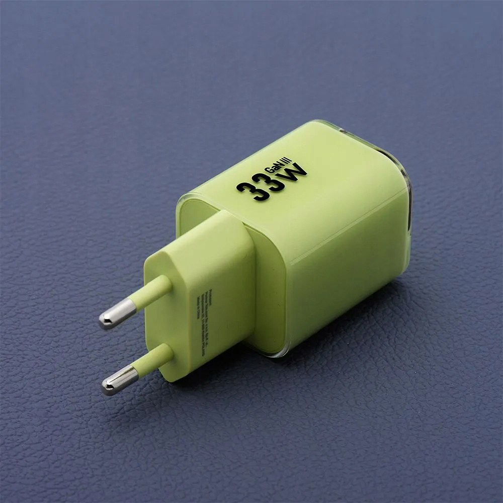 Ładowarka sieciowa 33W GaN USB-C, USB-A + kabel 1m Forcell kompaktowa mocna - obrazek 2