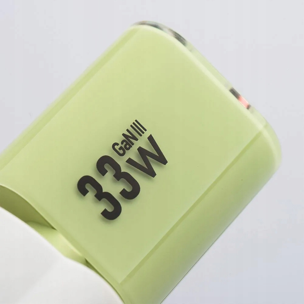 Ładowarka sieciowa 33W GaN USB-C, USB-A + kabel 1m Forcell kompaktowa mocna - obrazek 5