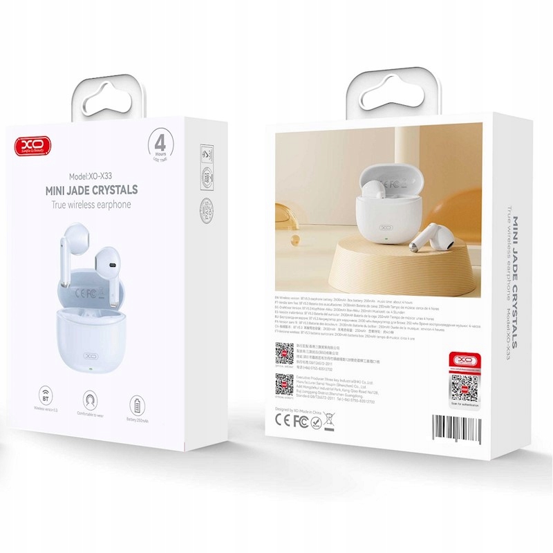 XO słuchawki Bluetooth X33 TWS niebieskie - obrazek 2