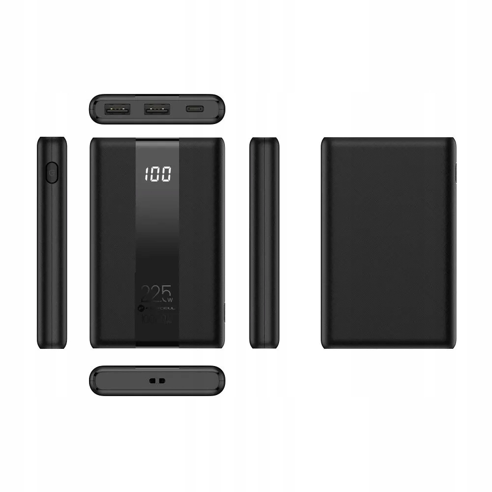 Powerbank Forcell F-Energy Energo P10K2 QC3.0 PD 3A 22,5W 10000 mAh czarny - obrazek 3