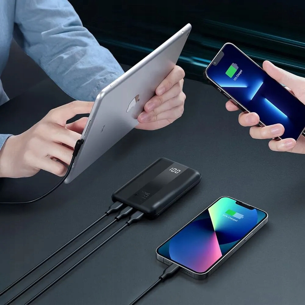 Powerbank Forcell F-Energy Energo P10K2 QC3.0 PD 3A 22,5W 10000 mAh czarny - obrazek 5