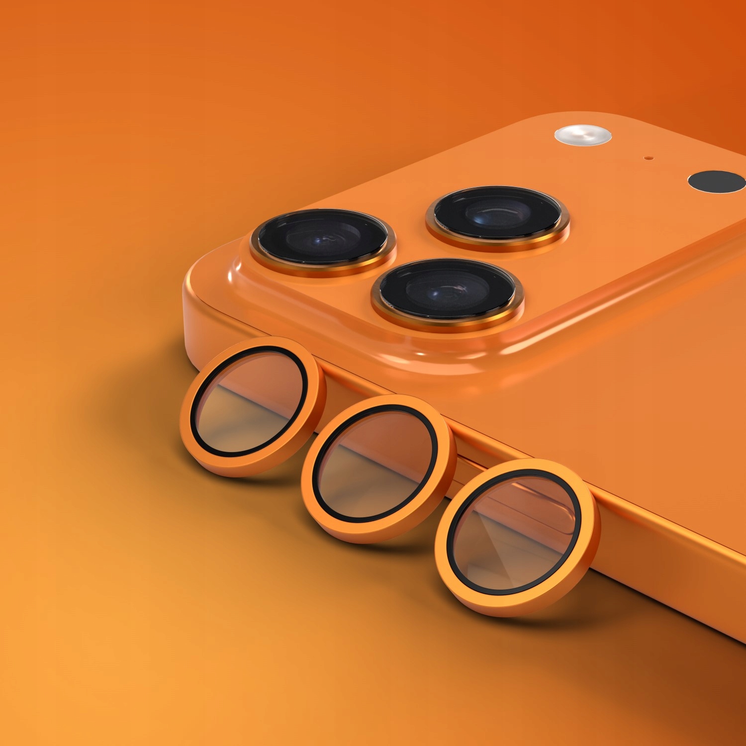 Etteri szkło na aparat do iPhone 17 Pro / 17 Pro Max pomarańczowe - obrazek 2