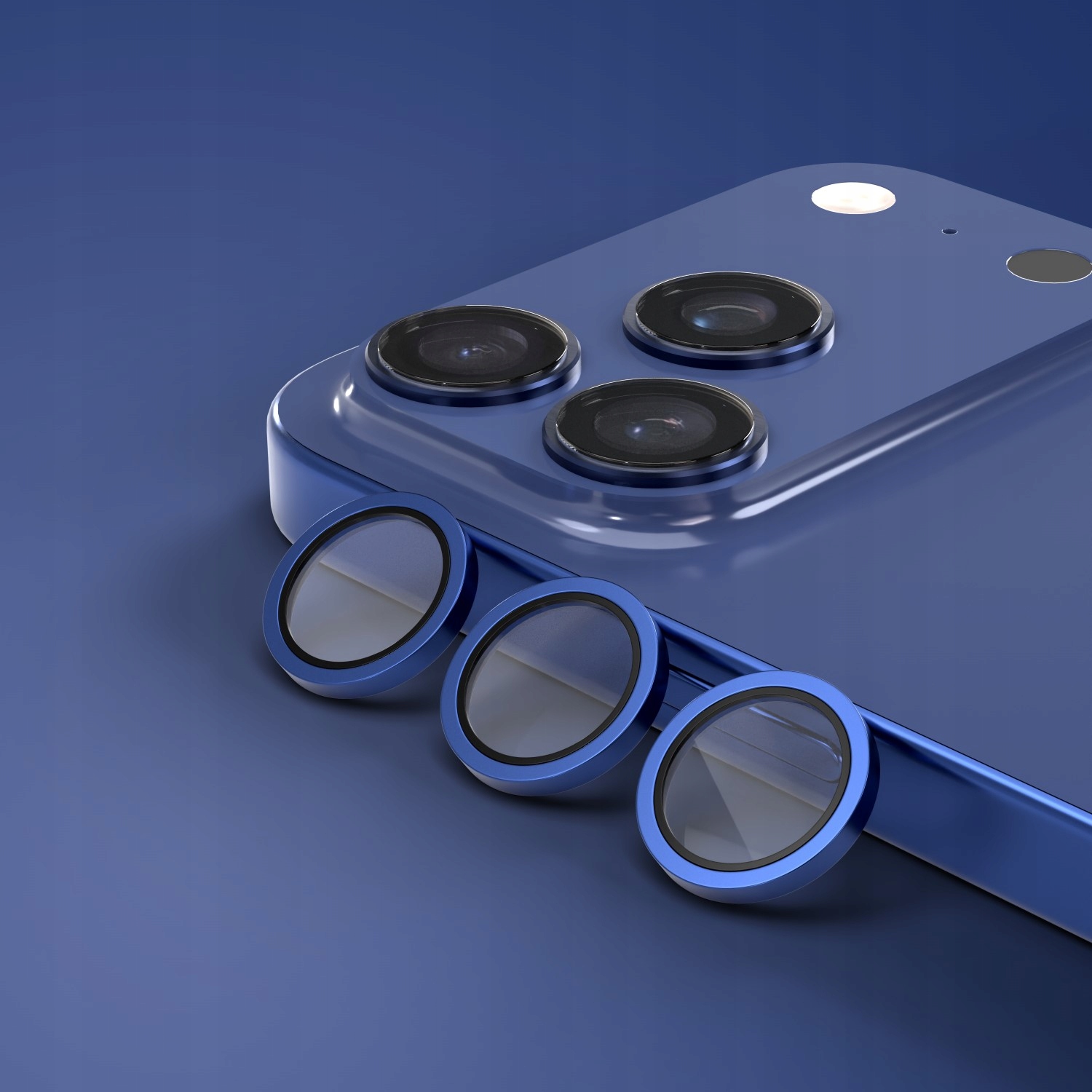 Etteri szkło na aparat do iPhone 17 Pro / 17 Pro Max niebieskie - obrazek 3