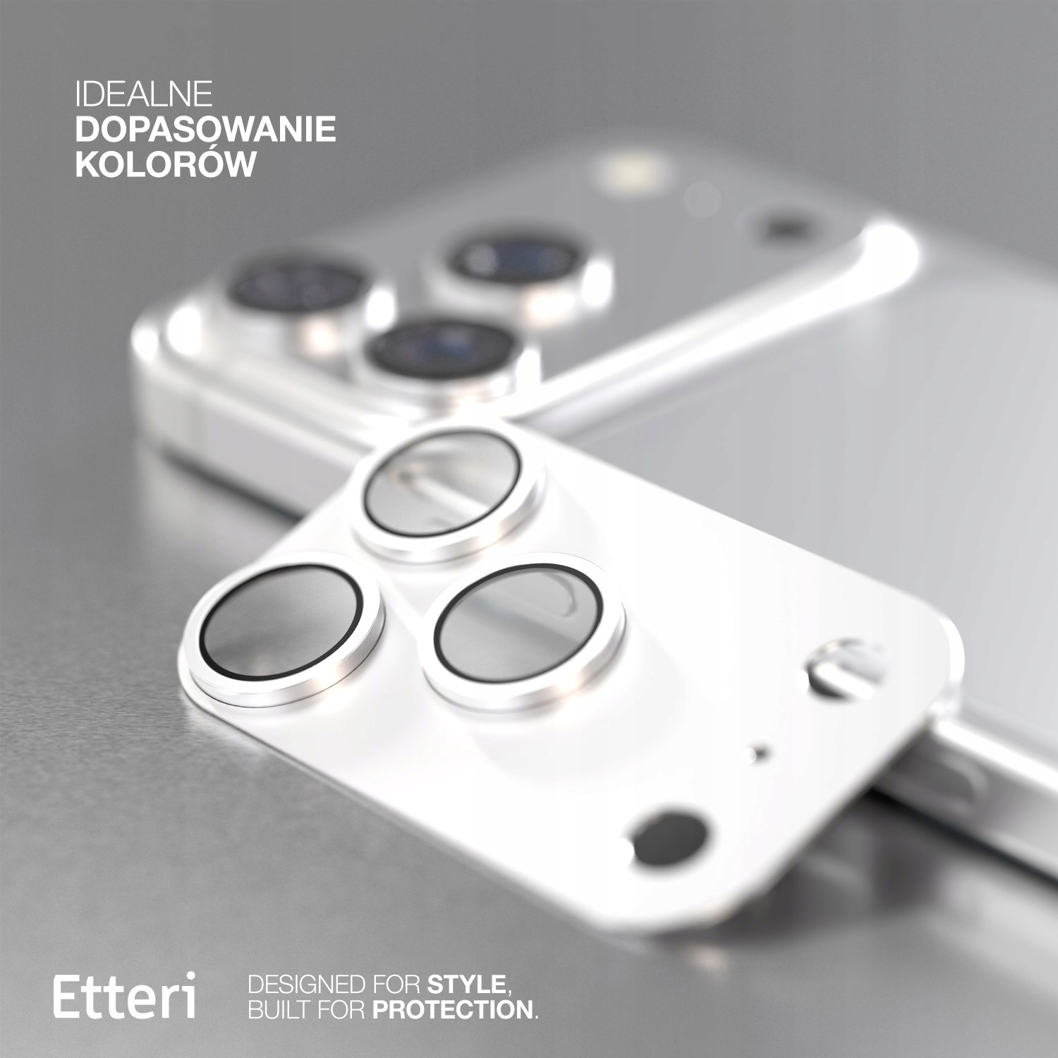 Etteri pełna ochrona aparatów do iPhone 17 Pro srebrna - obrazek 2