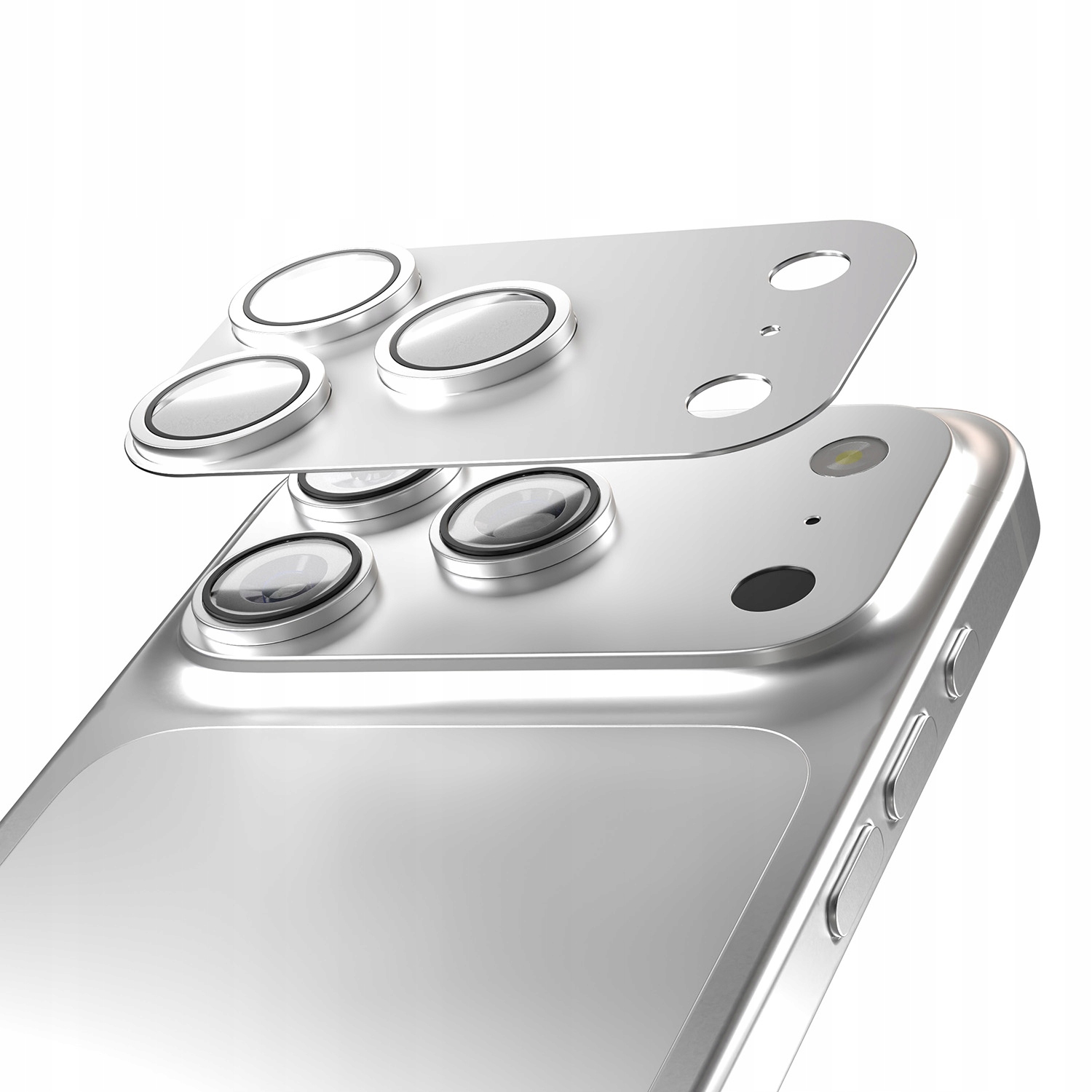 Etteri pełna ochrona aparatów do iPhone 17 Pro Max srebrna