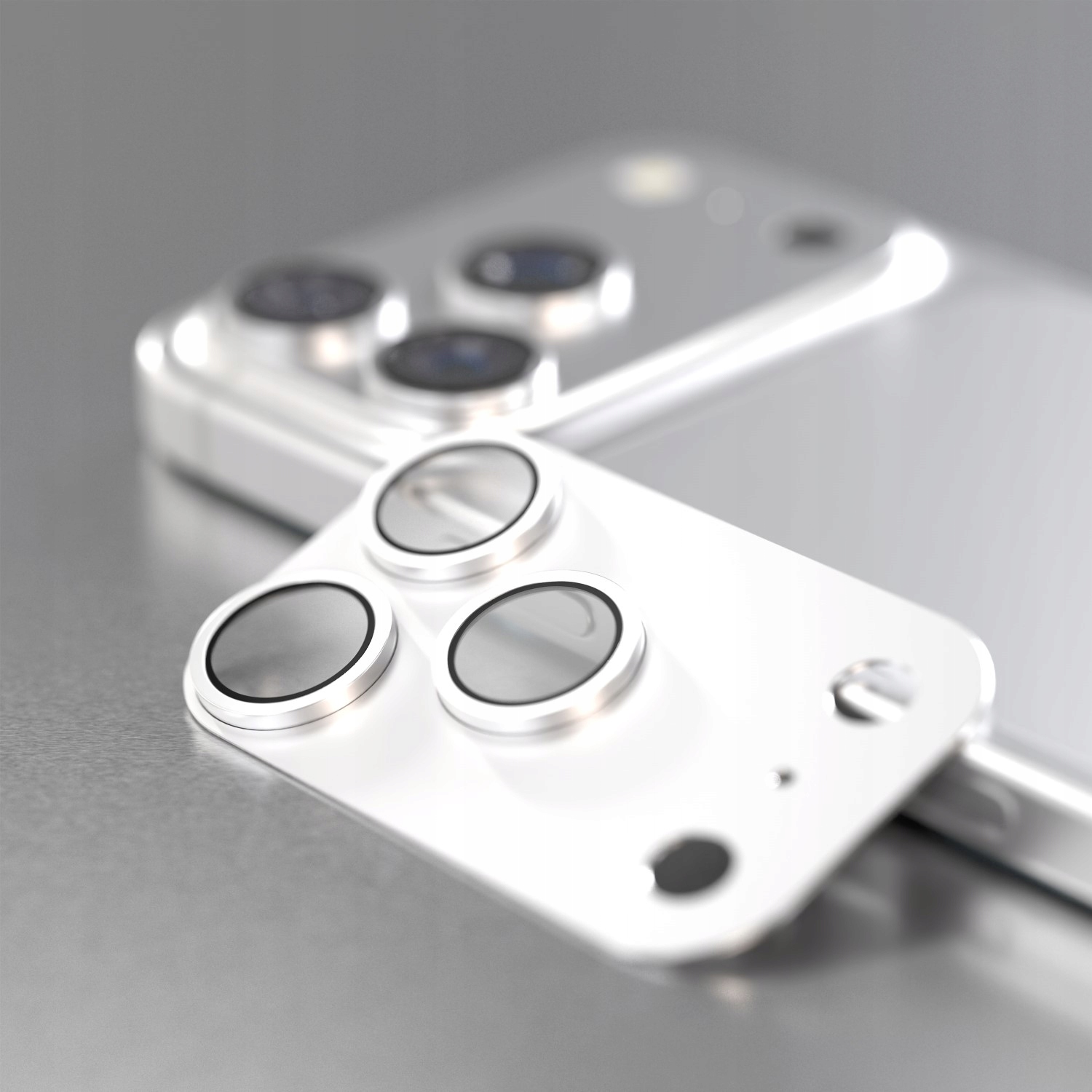 Etteri pełna ochrona aparatów do iPhone 17 Pro Max srebrna - obrazek 2