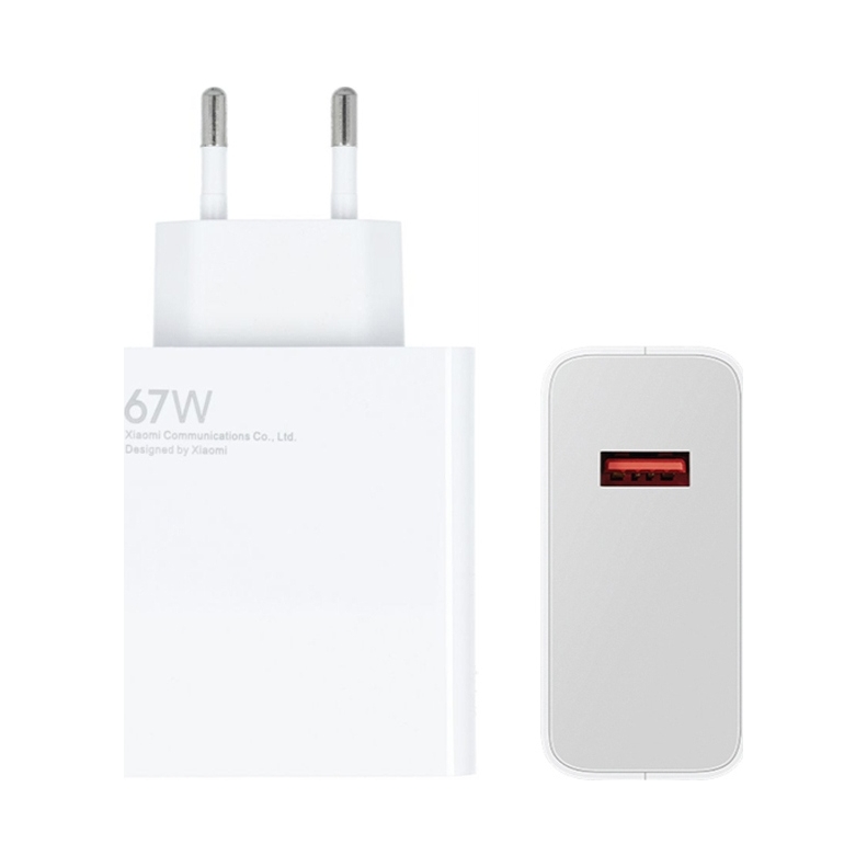XIAOMI oryginalna ładowarka sieciowa USB A QC3.0 3A 67W MDY12-EH biała bulk
