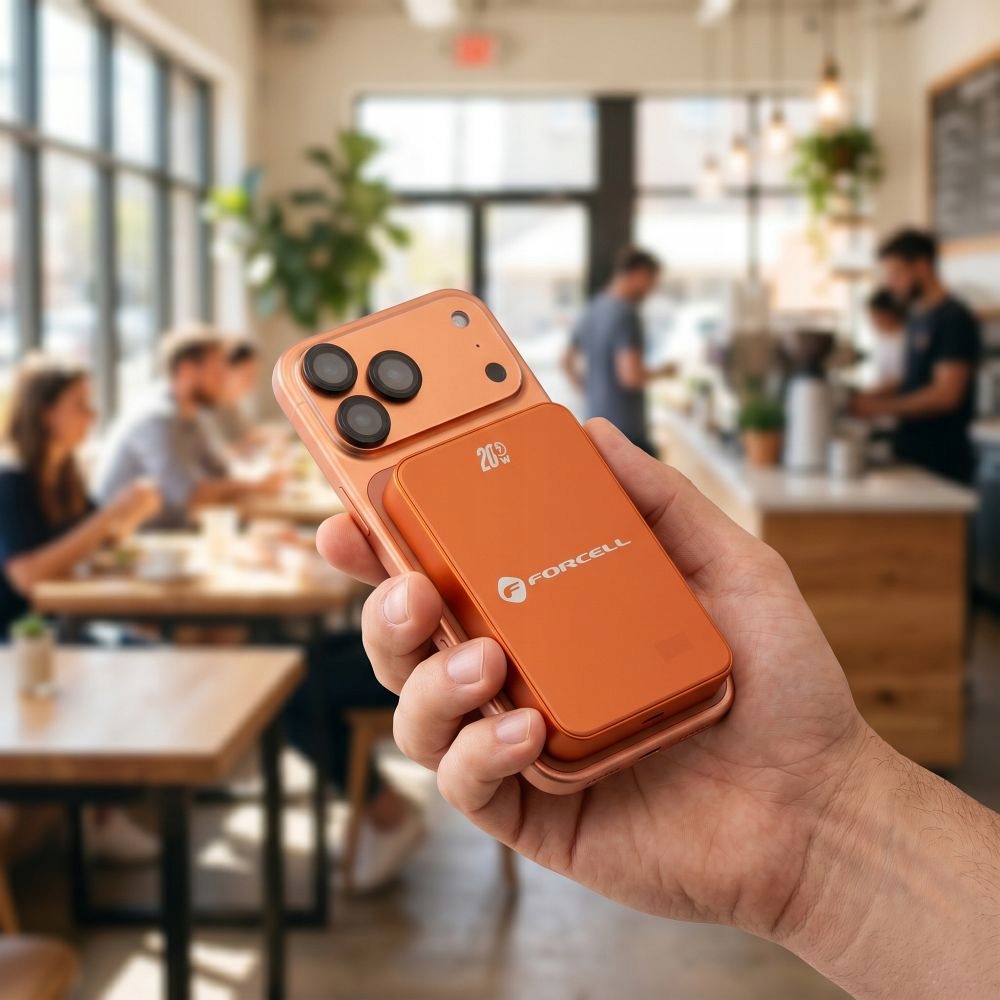 Powerbank Forcell 10000 mAh pomarańczowy - obrazek 5