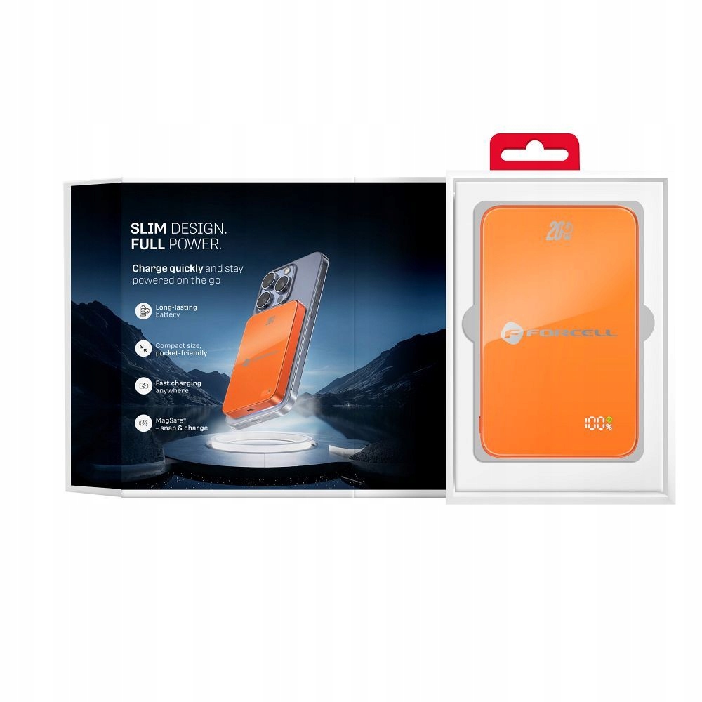 Powerbank Forcell 10000 mAh pomarańczowy - obrazek 8