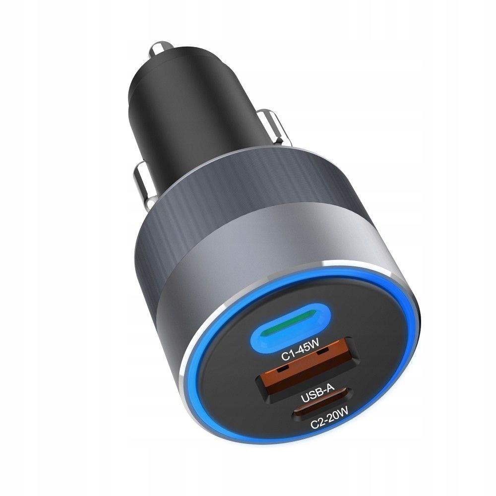 FORCELL F-ENERGY Alu ładowarka samochodowa 65W PD+QC4.0+SAM 2xUSB C+USB A - obrazek 5