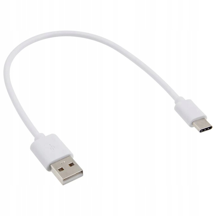Kabel biały USB_A na USB-C 0,2 m - obrazek 2