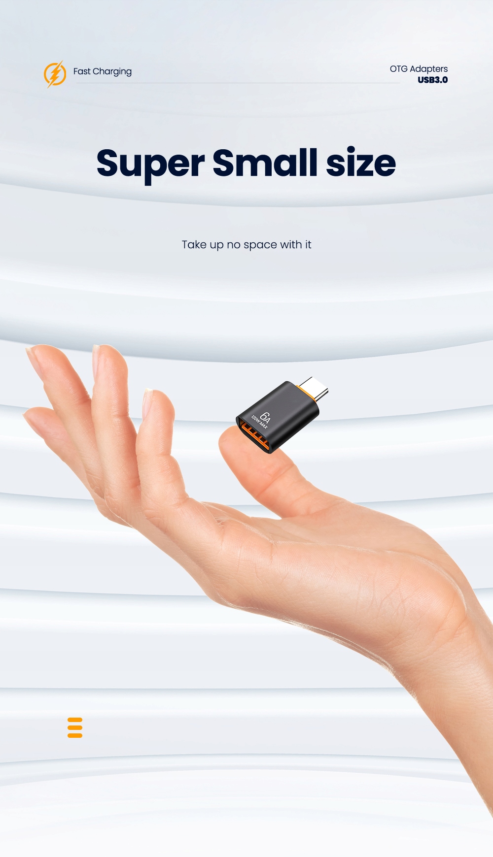Adapter OTG USB 3.0 USB_C do USB_A czarny 6A metalowa - obrazek 7