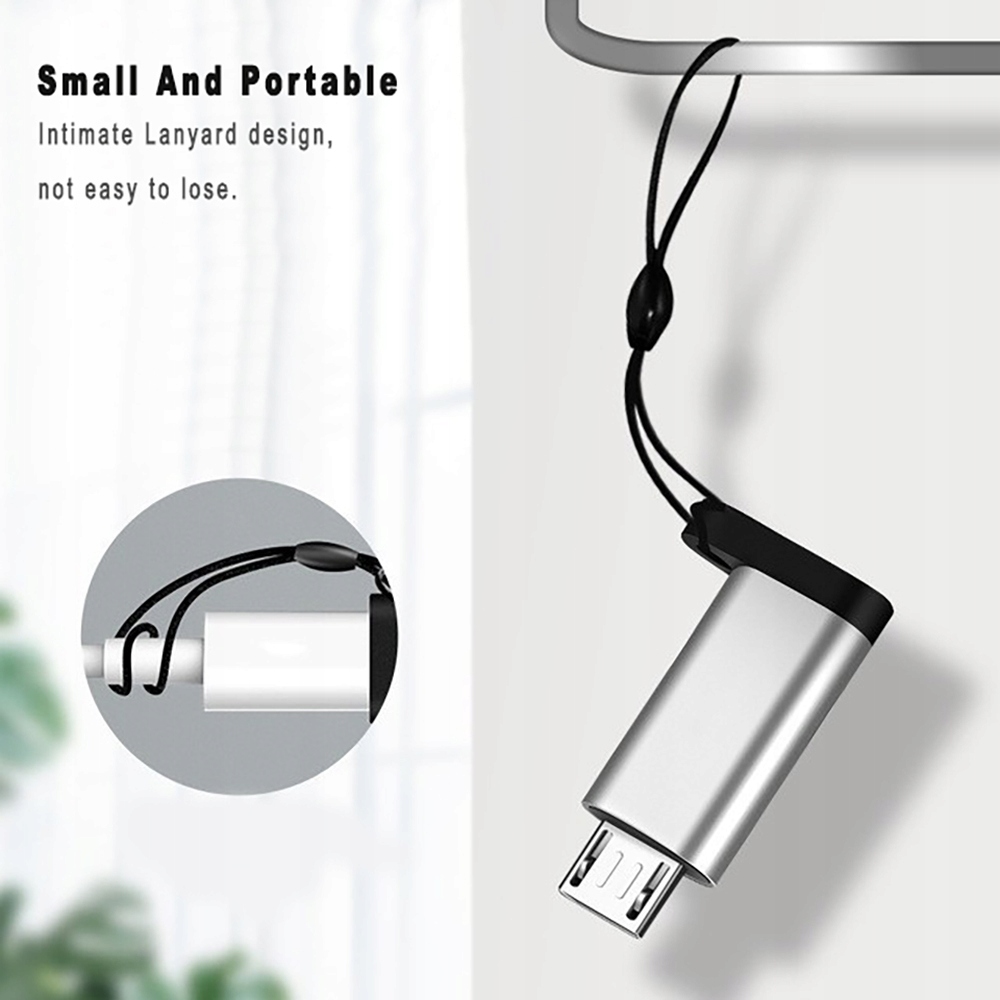 Adapter przejściówka Mico na USB_C aluminiowa gold color - obrazek 7