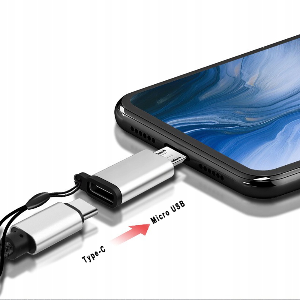 Adapter przejściówka Mico na USB_C aluminiowa gold color - obrazek 8