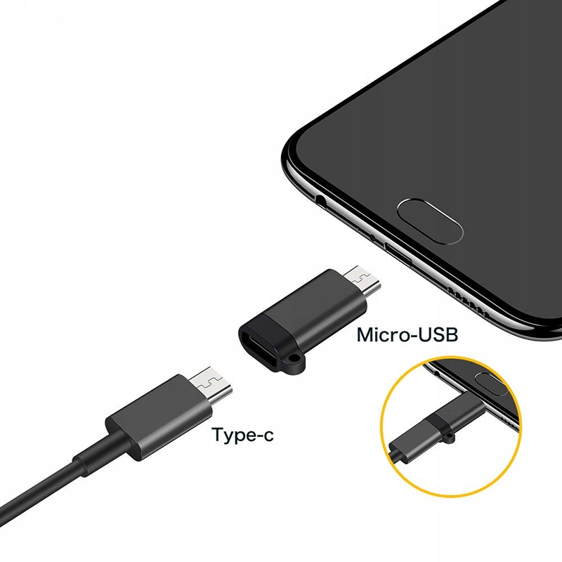Adapter przejściówka Mico na USB_C aluminiowa gold color - obrazek 11