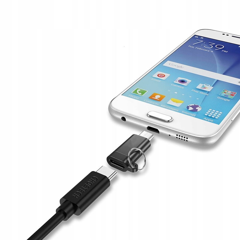 Adapter przejściówka Mico na USB_C aluminiowa gold color - obrazek 12