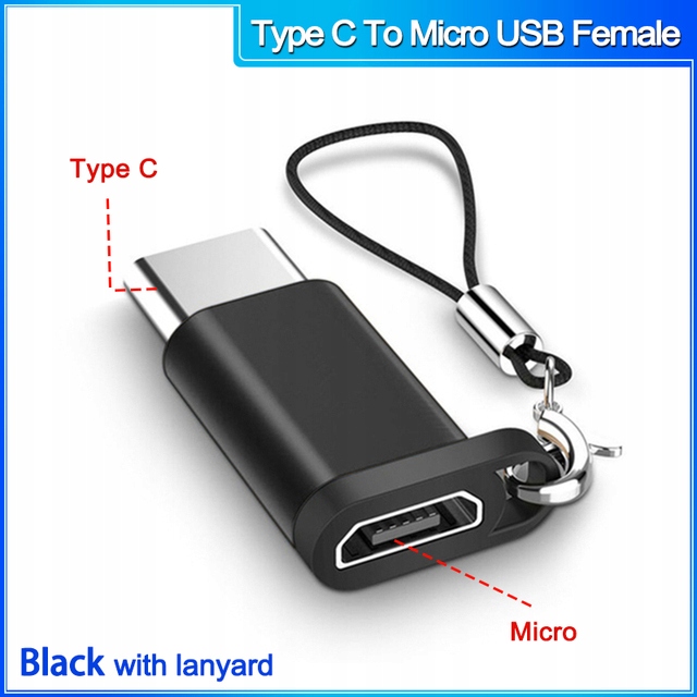 Adapter przejściówka USB_C na Mico aluminiowa gold color - obrazek 5