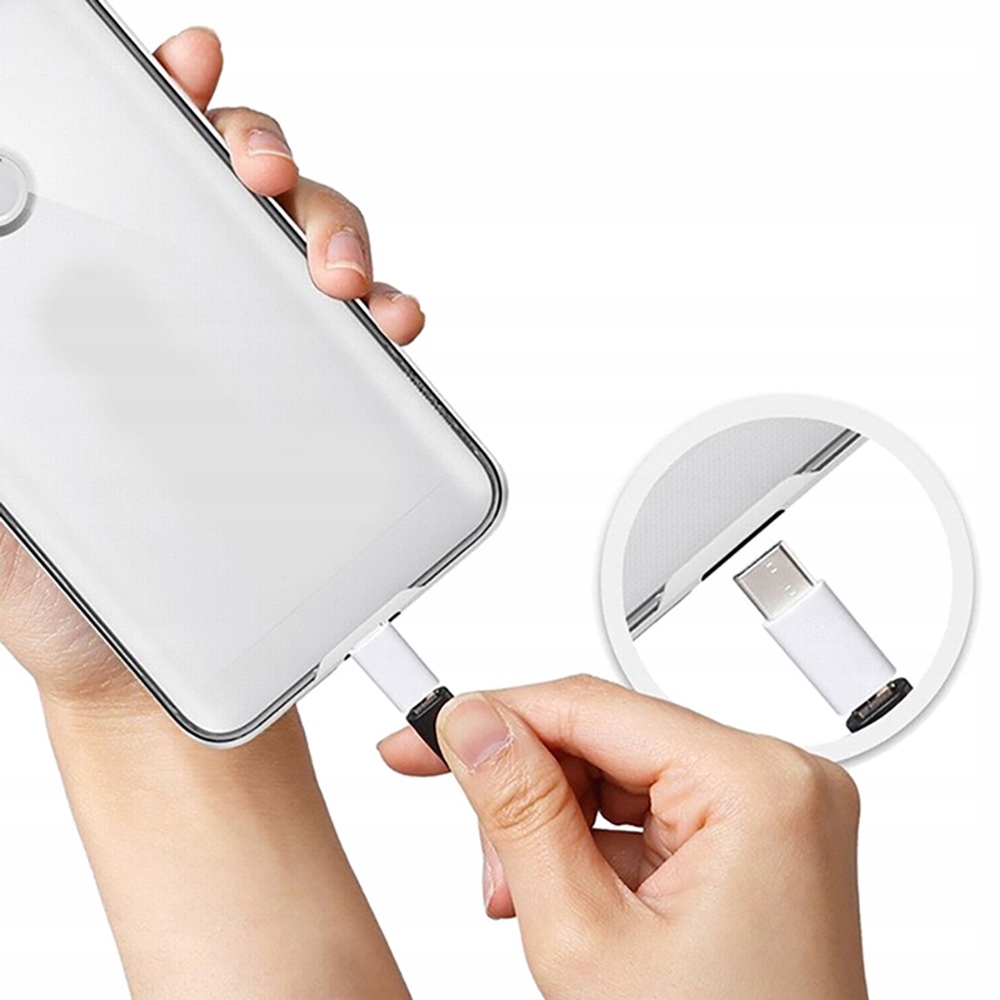 Adapter przejściówka USB_C na Mico aluminiowa gold color - obrazek 6