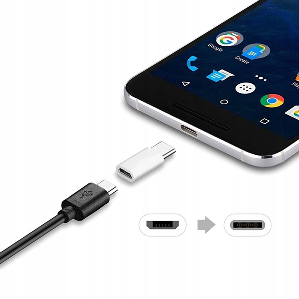Adapter przejściówka USB_C na Mico aluminiowa gold color - obrazek 7