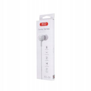 XO słuchawki przewodowe S6 jack 3,5mm dokanałowe białe