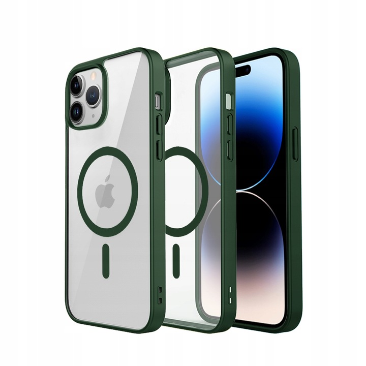 Etui CLEAR CASE kompatybilny z MagSafe do iPhone 15 Pro Max Forest Green - obrazek 2