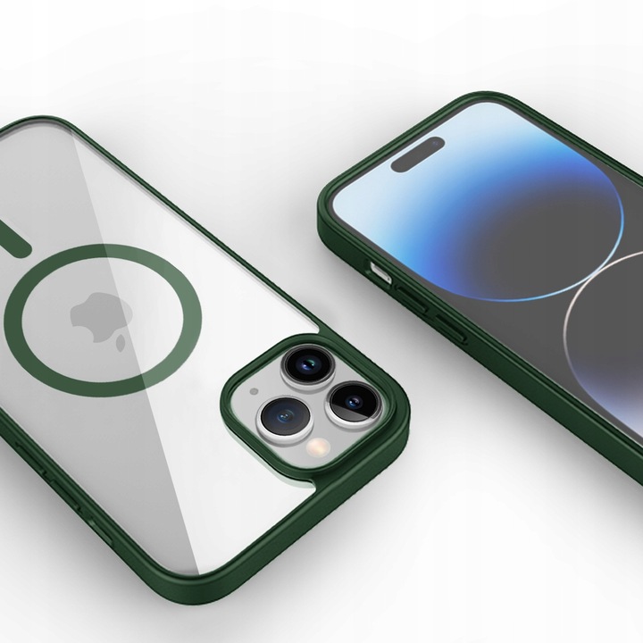Etui CLEAR CASE kompatybilny z MagSafe do iPhone 15 Pro Max Forest Green - obrazek 3