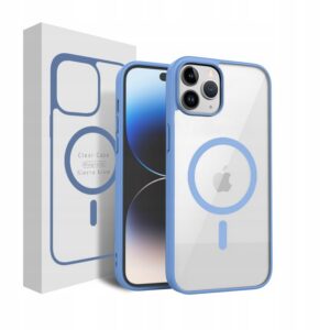 Etui CLEAR CASE kompatybilny z MagSafe do iPhone 15 Pro Max Sierra Blue
