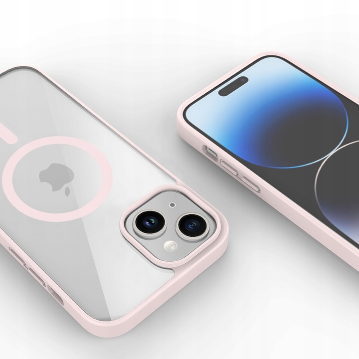 Etui CLEAR CASE kompatybilny z MagSafe do iPhone 15 Pink - obrazek 3