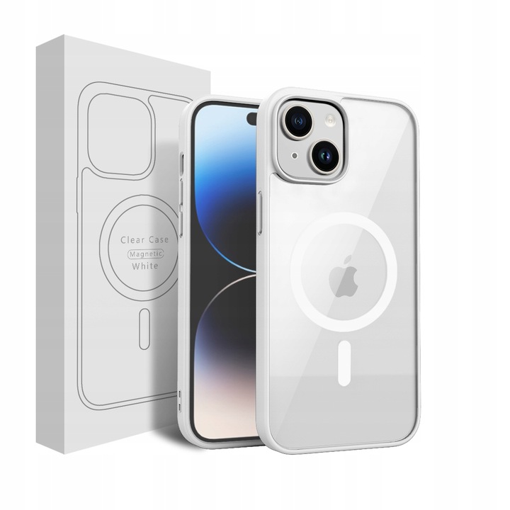 Etui CLEAR CASE kompatybilny z MagSafe do iPhone 14 White