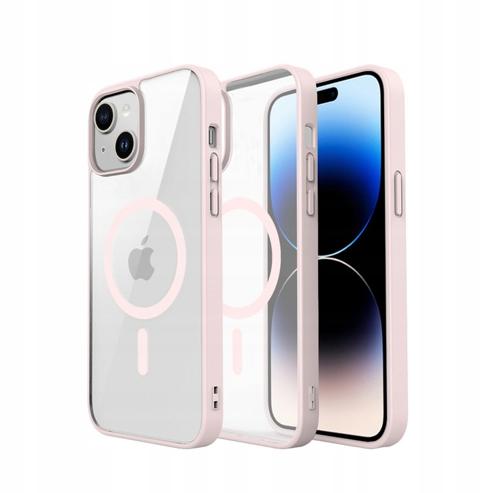 Etui CLEAR CASE kompatybilny z MagSafe do iPhone 13 Pink - obrazek 2