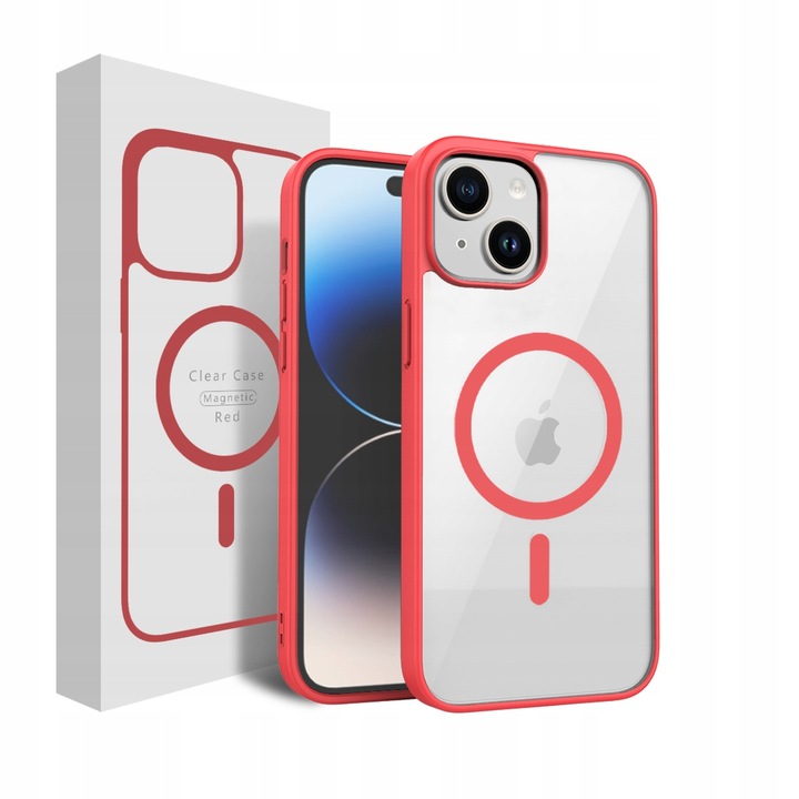 Etui CLEAR CASE kompatybilny z MagSafe do iPhone 13 Mini Red