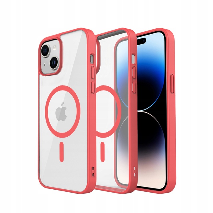 Etui CLEAR CASE kompatybilny z MagSafe do iPhone 13 Mini Red - obrazek 2