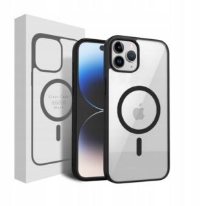 Etui CLEAR CASE kompatybilny z MagSafe do iPhone 12 Pro Max Black