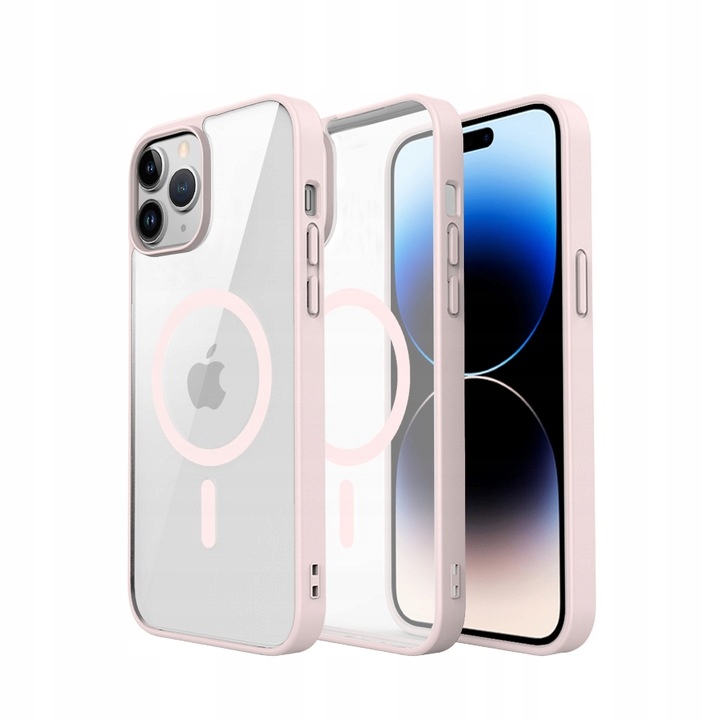 Etui CLEAR CASE kompatybilny z MagSafe do iPhone 12 Pro Max Pink - obrazek 2