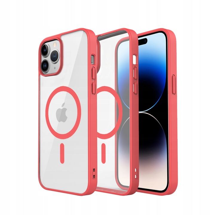 Etui CLEAR CASE kompatybilny z MagSafe do iPhone 12/12 Pro Red - obrazek 2