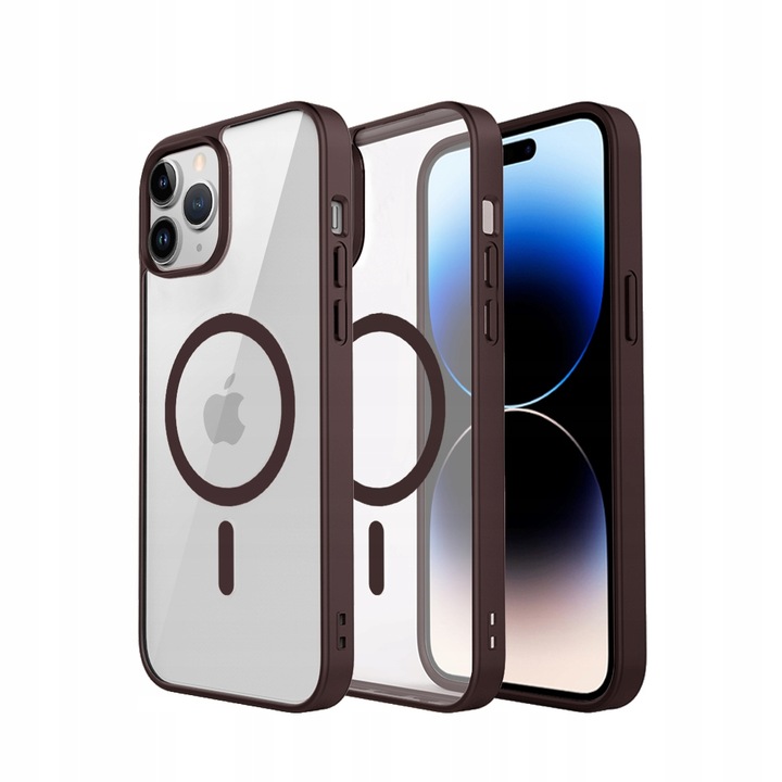Etui CLEAR CASE kompatybilny z MagSafe do iPhone 11 Pro Wine Red - obrazek 2
