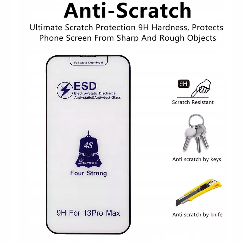 Szkło hartowane Tempered Glass ESD 4s Four Strong 9H do iPhone 15 - obrazek 10