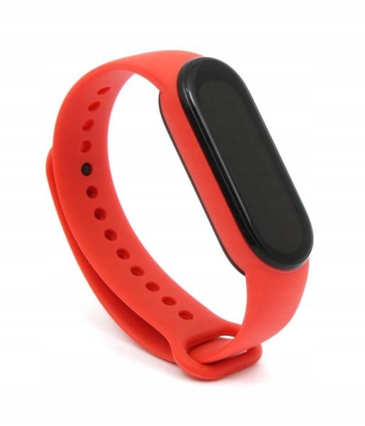 Pasek do Xiaomi Mi Band 5 Mi Band 6 Mi Band 7 15mm czerwony M5 M6 M7 - obrazek 3