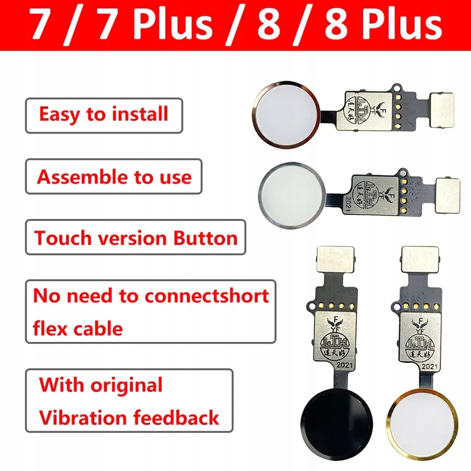 Złącze Przycisk Home do iPhone 7/ 8 Plus SE2020 Blac color - obrazek 2