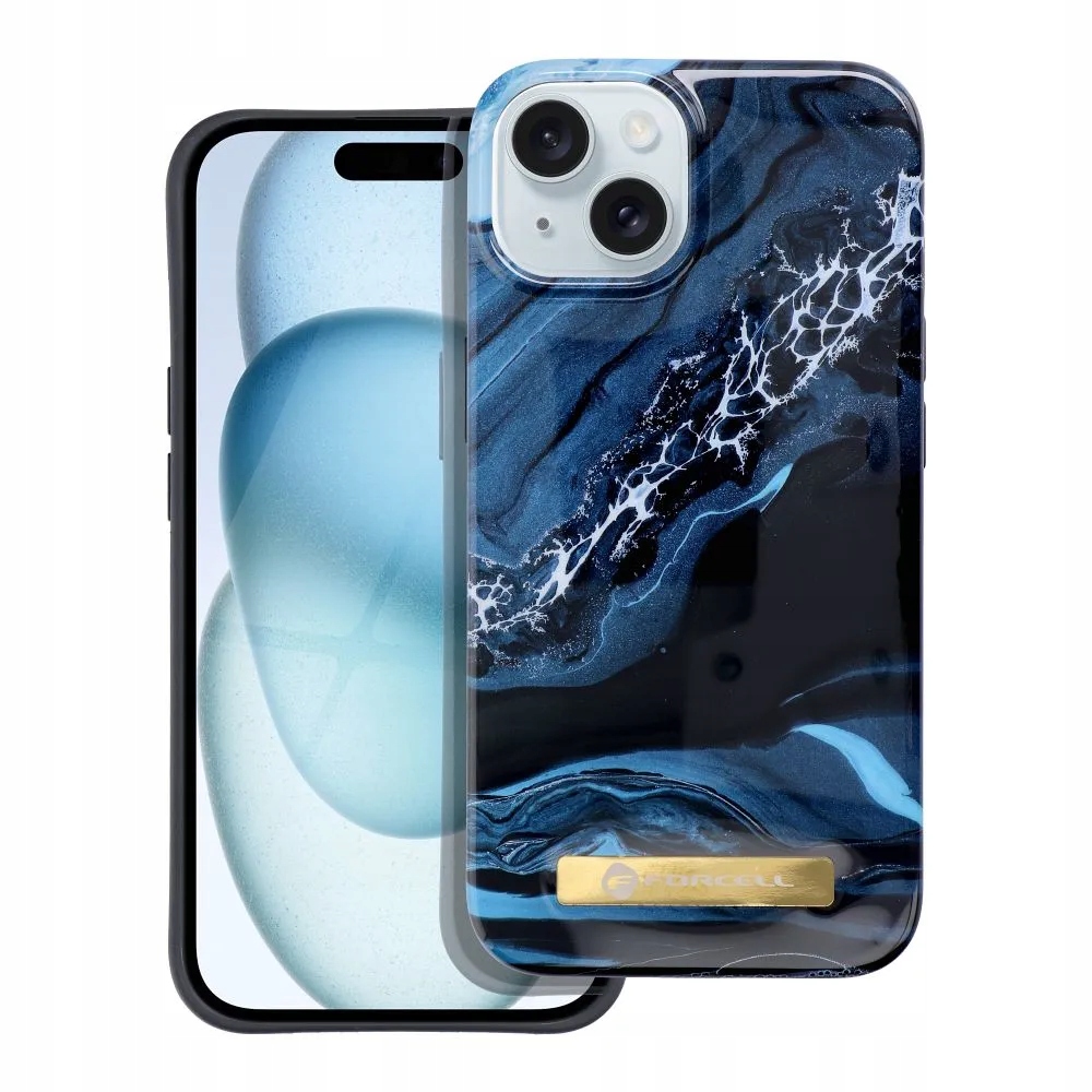 FORCELL F-PROTECT Mirage kompatybilny z MagSafe do IPHONE 15 ocean marble